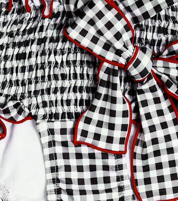 Gingham puff-sleeve bikini | Suncracy