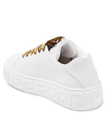 Greca leather sneakers | Versace Kids