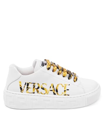 Greca leather sneakers | Versace Kids