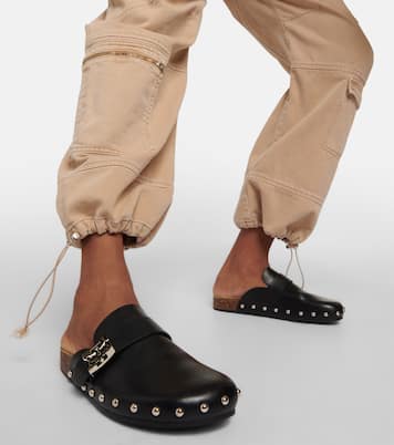 Mellow studded leather slippers | Tory Burch