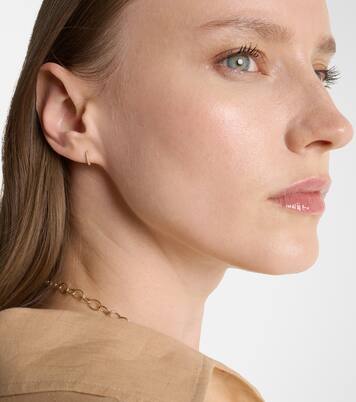 10kt gold hoop earrings with diamonds | Stone and Strand