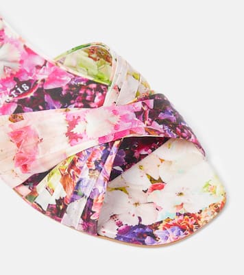 Nicol Is Back floral satin slides | Christian Louboutin