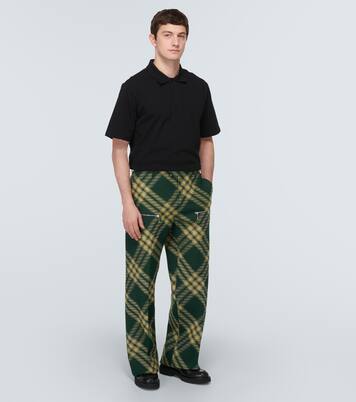 Checked wool twill straight pants | Burberry