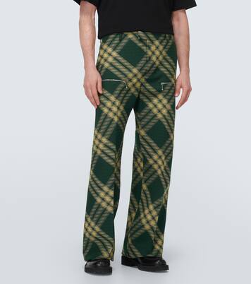 Checked wool twill straight pants | Burberry
