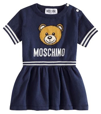 Bébé – Robe Teddy Bear en coton et laine | Moschino Kids