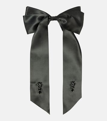 Embellished bow-detail satin barrette | Simone Rocha