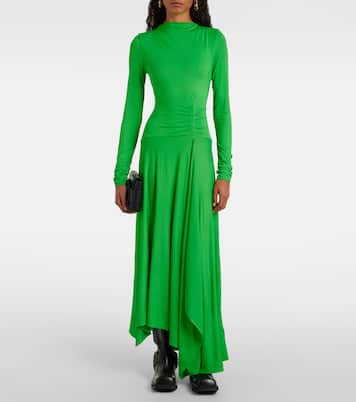 Else gathered asymmetric midi dress | Acne Studios