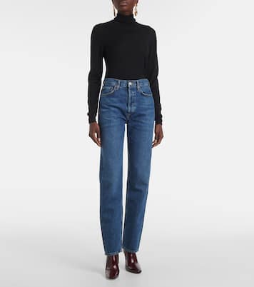High-Rise Straight Jeans 90's Pinch Waist Long | Agolde