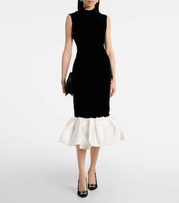 Midikleid aus Samt und Satin | Rasario