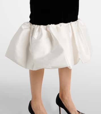 Midikleid aus Samt und Satin | Rasario