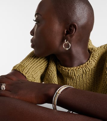 Lumin sterling silver and 18kt gold linked bangles | Spinelli Kilcollin