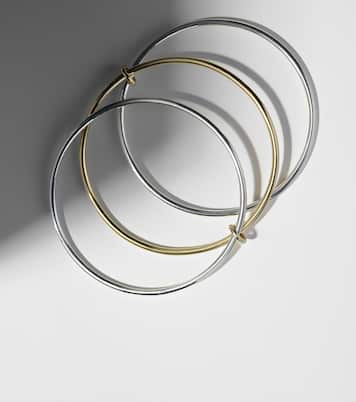 Lumin sterling silver and 18kt gold linked bangles | Spinelli Kilcollin