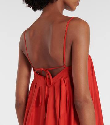 Bedrucktes Maxikleid Heather aus Seiden-Twill | Asceno