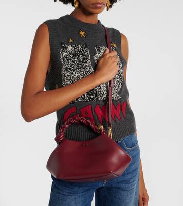 Bou Small leather shoulder bag | Ganni