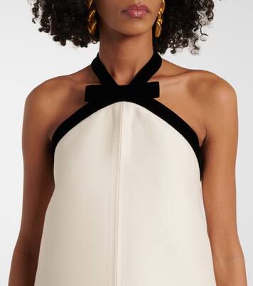 Bow-detail wool and silk crêpe minidress | Tom Ford