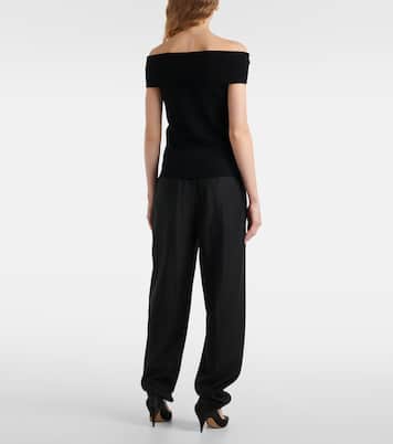 Off-Shoulder-Top aus Wolle und Kaschmir | Jardin des Orangers