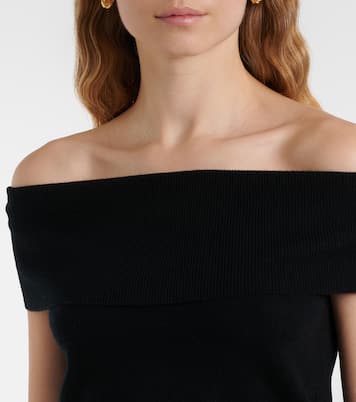 Off-Shoulder-Top aus Wolle und Kaschmir | Jardin des Orangers
