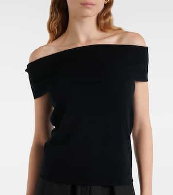 Off-Shoulder-Top aus Wolle und Kaschmir | Jardin des Orangers