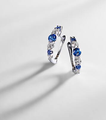 Orecchini Classics in oro bianco 18kt con diamanti e zaffiri | Bucherer Fine Jewellery