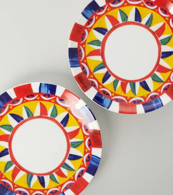 Set of 2 porcelain dessert plates | Dolce&Gabbana Casa