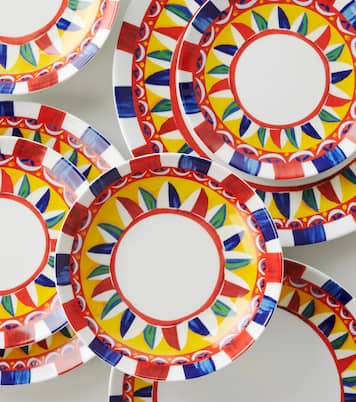 Set of 2 porcelain dessert plates | Dolce&Gabbana Casa