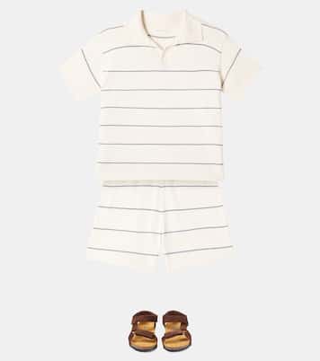 Chandler striped cotton-blend shorts | Rylee + Cru