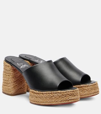 Calakala 85 leather platform mules | Christian Louboutin