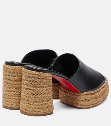 Calakala 85 leather platform mules | Christian Louboutin