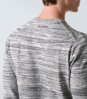Cotton and linen-blend Henley shirt | JW Anderson
