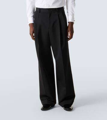 Wool and silk-blend gabardine suit pants | Dolce&Gabbana