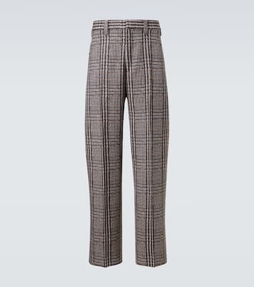 Pantalon droit en laine à carreaux | Zegna