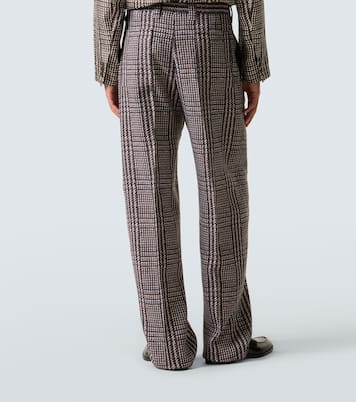 Pantalon droit en laine à carreaux | Zegna