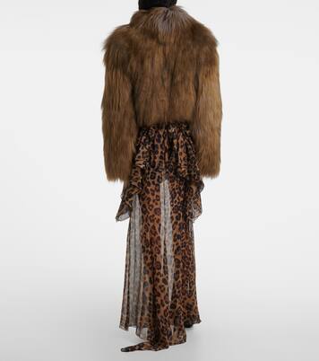 Cropped shearling jacket | Blumarine