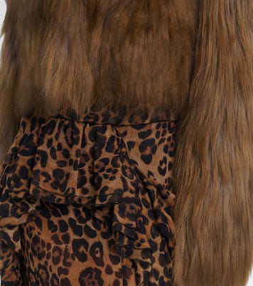 Cropped shearling jacket | Blumarine