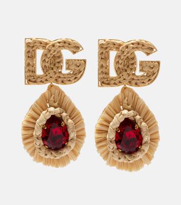 Pendientes de clip con DG y cristales | Dolce&Gabbana