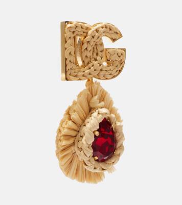 Pendientes de clip con DG y cristales | Dolce&Gabbana