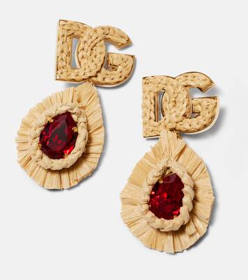 Pendientes de clip con DG y cristales | Dolce&Gabbana