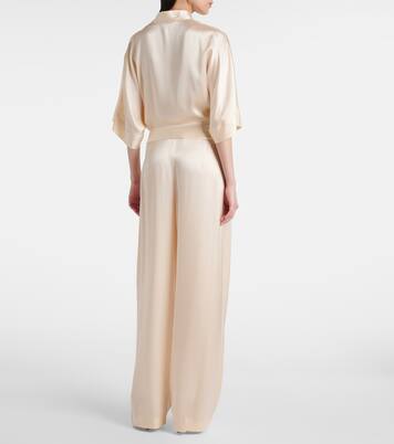 Gerade Hose aus Seidensatin | The Sei