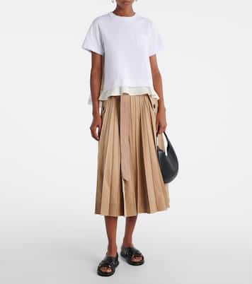 T-Shirt aus Twill und Baumwolle | Sacai