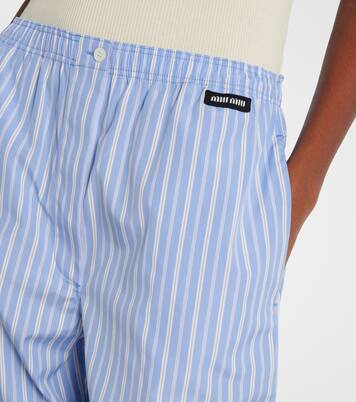 Weite Hose aus Baumwollpopeline | Miu Miu