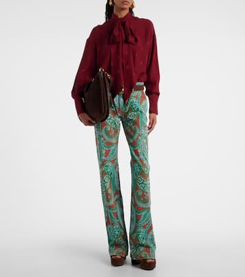 Paisley high-rise wide-leg jeans | Etro