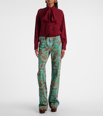 Paisley high-rise wide-leg jeans | Etro