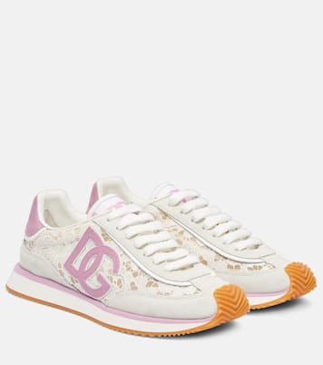 DG Cushioned leather-trimmed sneakers | Dolce&Gabbana