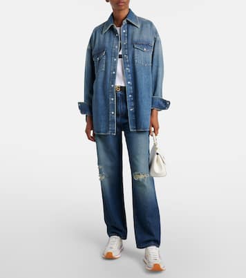 DG Cushioned leather-trimmed sneakers | Dolce&Gabbana