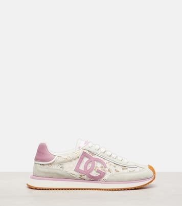 DG Cushioned leather-trimmed sneakers | Dolce&Gabbana