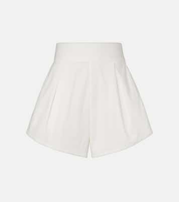 Solid pleated cotton shorts | Adriana Degreas