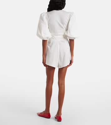 Solid pleated cotton shorts | Adriana Degreas
