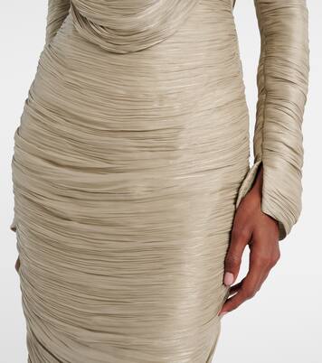 Draped pleated gown | Marmar Halim