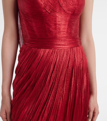 Claudine scarf-detail silk mousseline gown | Maria Lucia Hohan