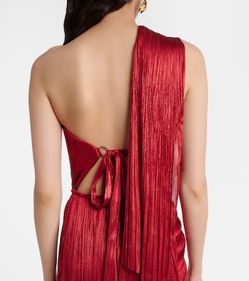 Claudine scarf-detail silk mousseline gown | Maria Lucia Hohan